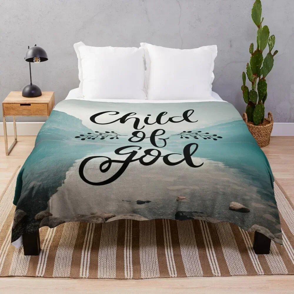 

Child Of God - Christian Design Throw Blanket Multi Purpose Soft Warm Blanket for Home Travel