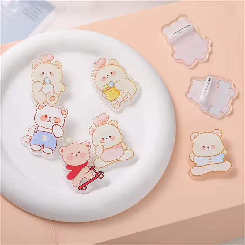 Custom Acrylic Brooches Popular Fashion Clothing Bags Accessories kidsDlY Personalized Design Gifts Pins