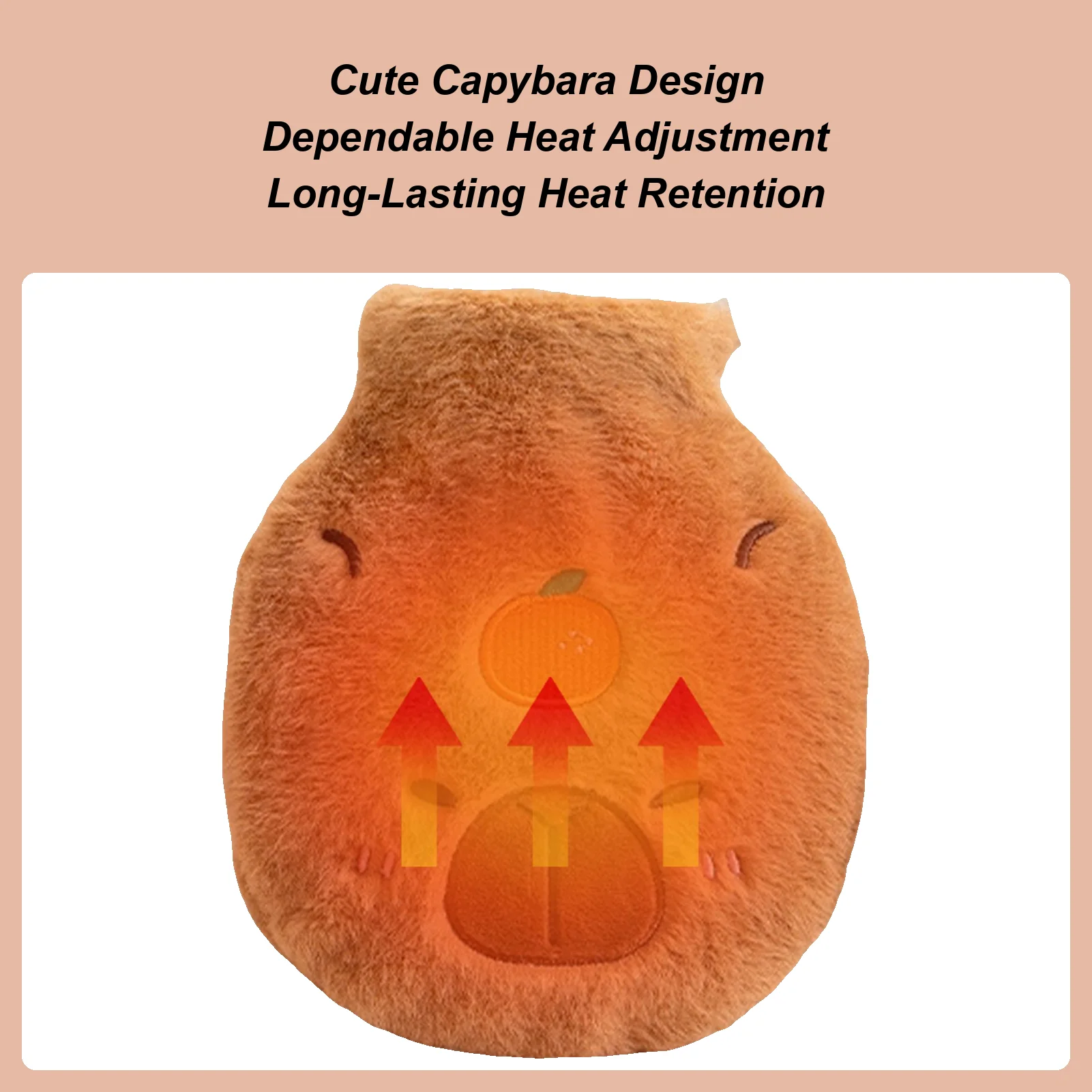 Fuzzy Hot Water Bottle Capybara Warming Supplies Hot Water Bag For Patients Elderly Students Athletes Office Car Sofa Bed
