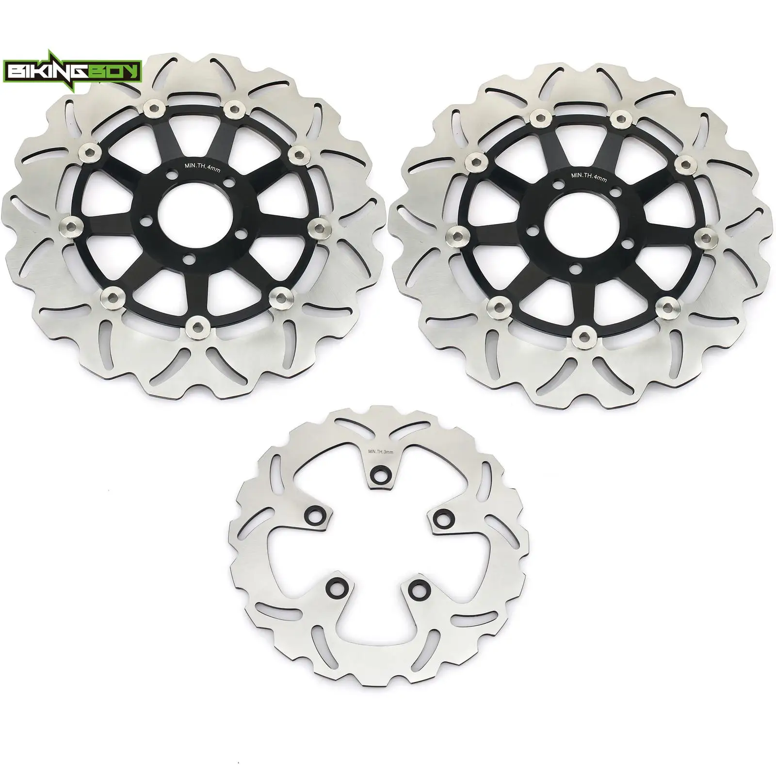 BIKINGBOY For Kawasaki ZXR750 Ninja 89 90 91 92 93 94 95 ZXR 750 R 1989 1990 Front Rear Brake Discs Disks Rotors 310mm 230mm Set view 2