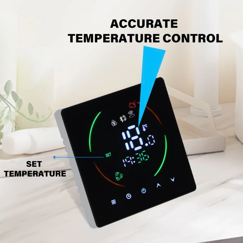 

3A Programmable Thermostat Electric Floor Heating Temperature Controller Intelligent Thermostat App & Voice Control Dropship