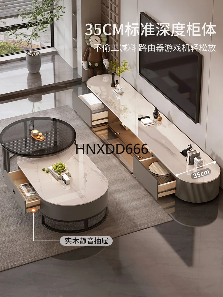 خزانة تلفزيون من البلاط الصخري لغرفة المعيشة، مجموعة طاولة القهوة الصغيرة