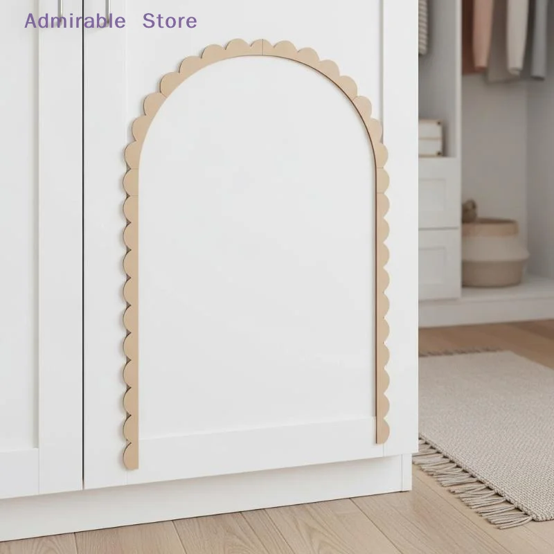 wWood Wall Arch Decor Unfinished DIY Scalloped Wooden Frame Trim for School Art Class DIY Craft Projects Wall Decor