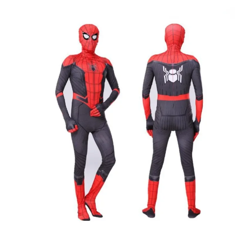 High Quality Men's Party Spiderman Costume Spider Man Black Panther Cosplay Zentai Jumpsuit Bodysuit Halloween Costumes Adult