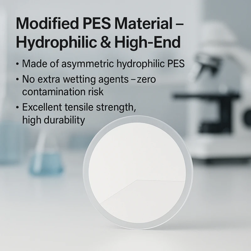0.02um 0.03um نانو الصف PES غشاء الترشيح الفائق استخدام المختبر لثقافة البروتين وسائل الإعلام عينة إعداد غرف الأبحاث