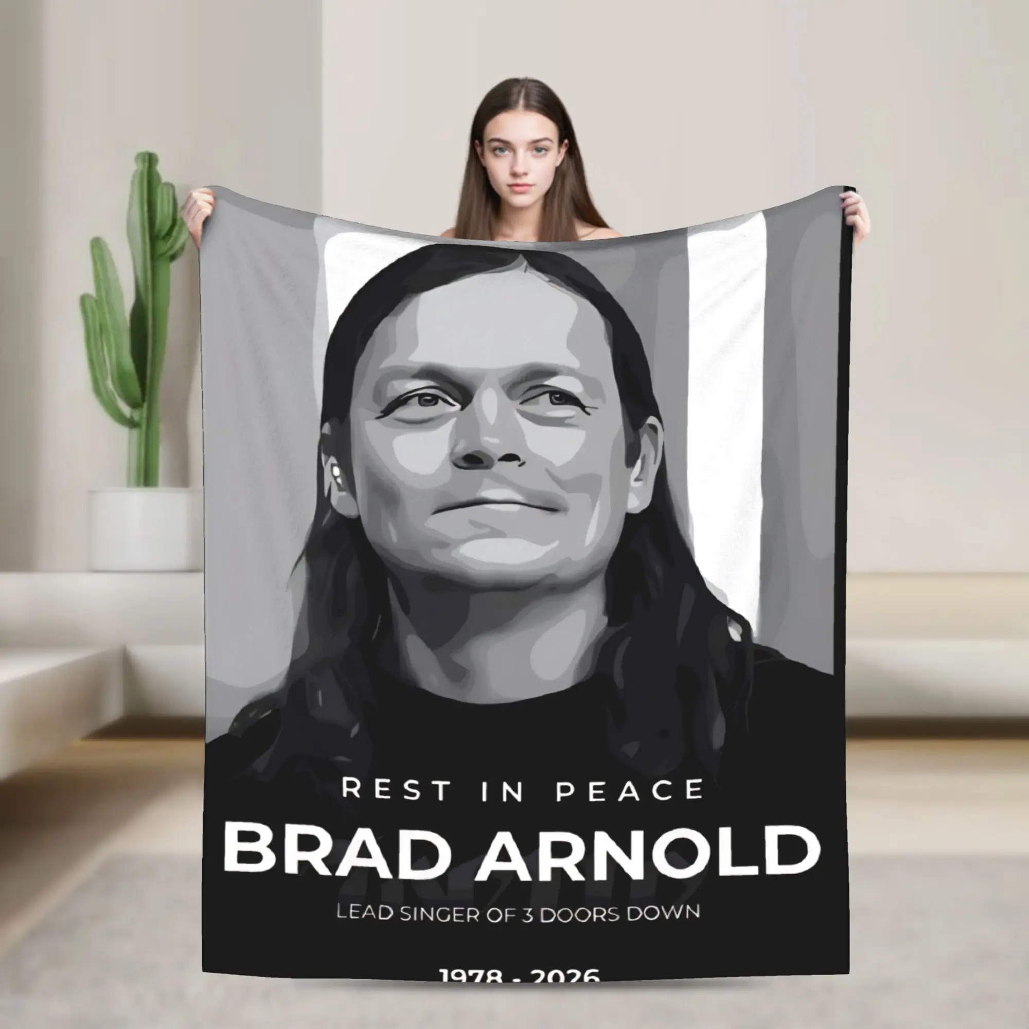 

Фланелевые пледы RIP Brad Arnold 3 Doors Down, потрясающие пледы для дивана, кровати, гостиной, 200x150 см, покрывала