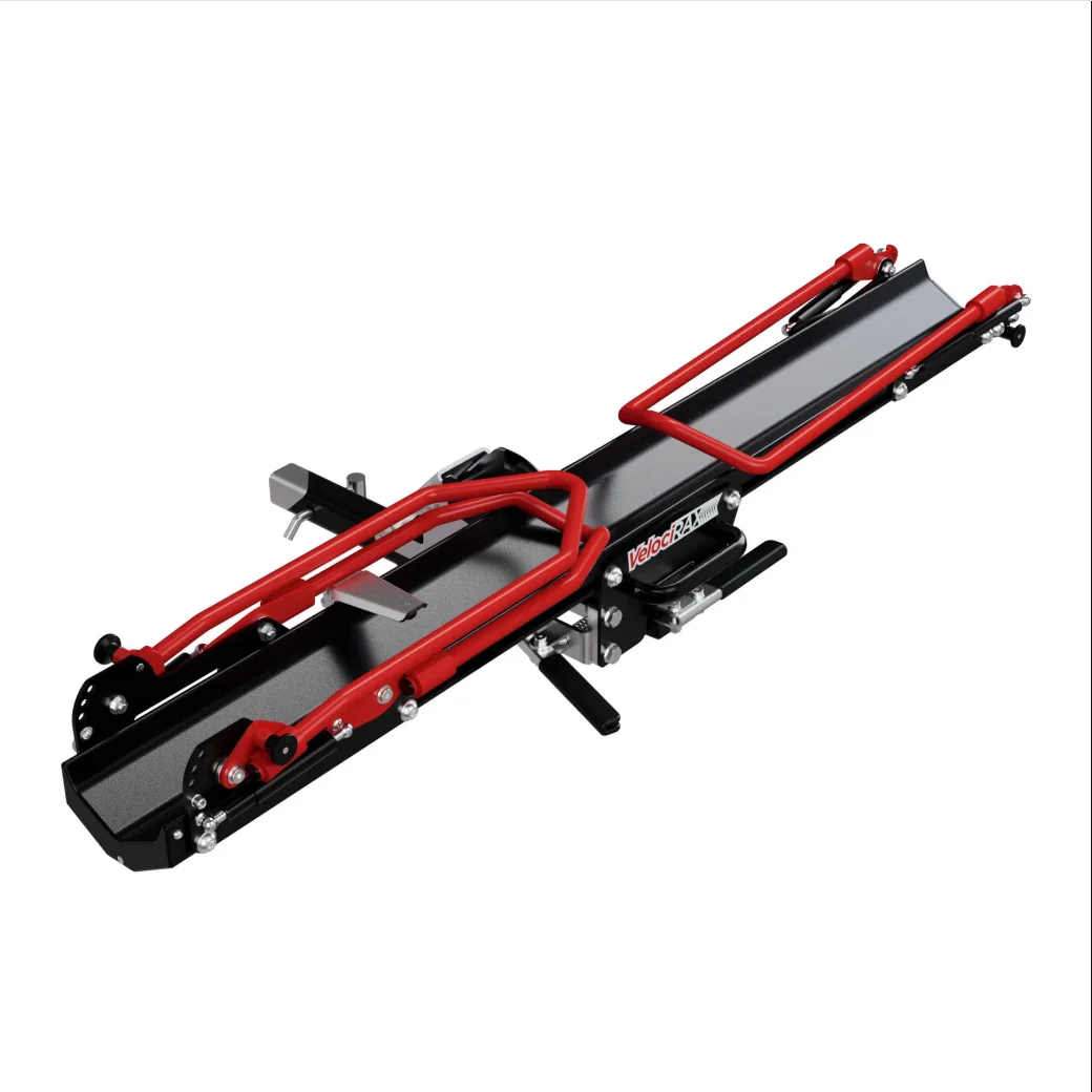 Heavy Duty Alloy 1-Bike 275lbs Auto-Clamp Platform Hitch Rack W/ Ramp for Motorcycle & E-bike
