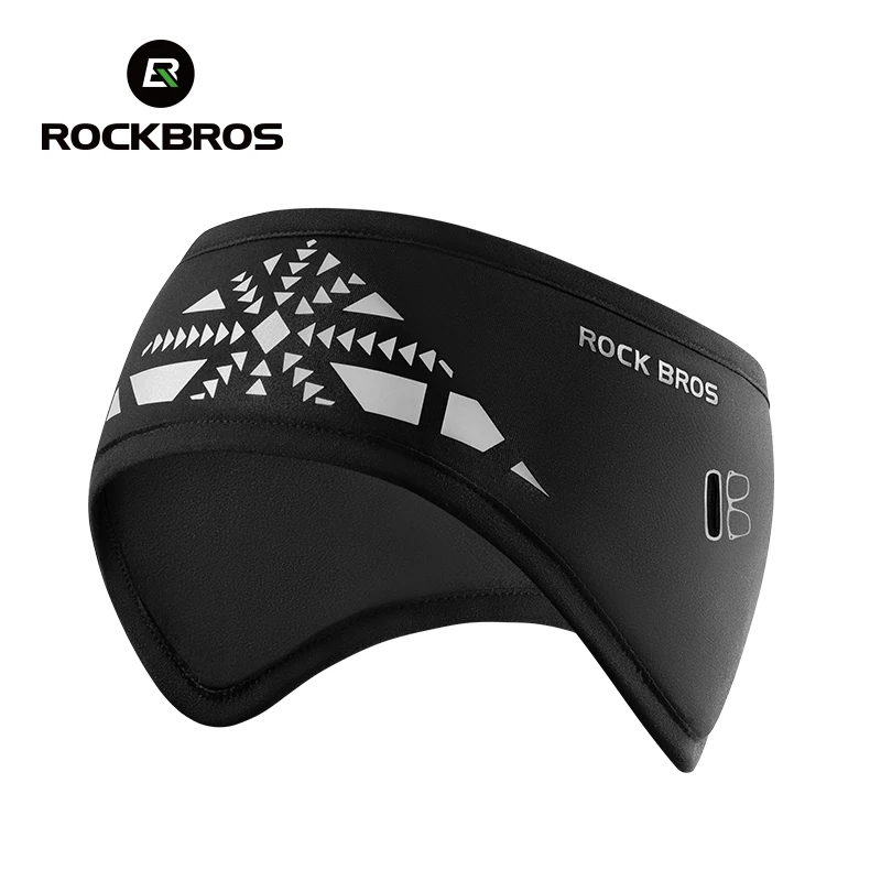 ROCKBROS kolarstwo na świeżym powietrzu opaska na głowę ocieplacz na uszy mężczyźni zimowa jazda na rowerze trening wiatroszczelna dwuwarstwowa ciepłe nauszniki nakrycia głowy opaska