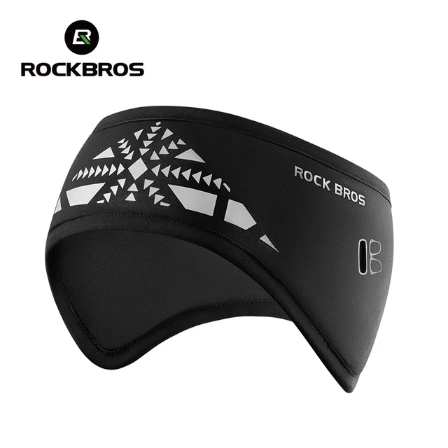 ROCKBROS kolarstwo na świeżym powietrzu opaska na głowę ocieplacz na uszy mężczyźni zimowa jazda na rowerze trening wiatroszczelna dwuwarstwowa ciepłe nauszniki nakrycia głowy opaska