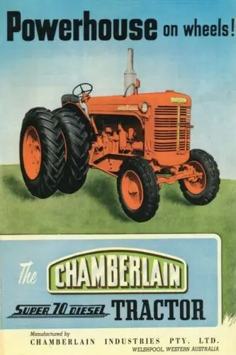 Chamberlain Tractor Vintage Advertisment Retro Metal Sign, gift, man shed,