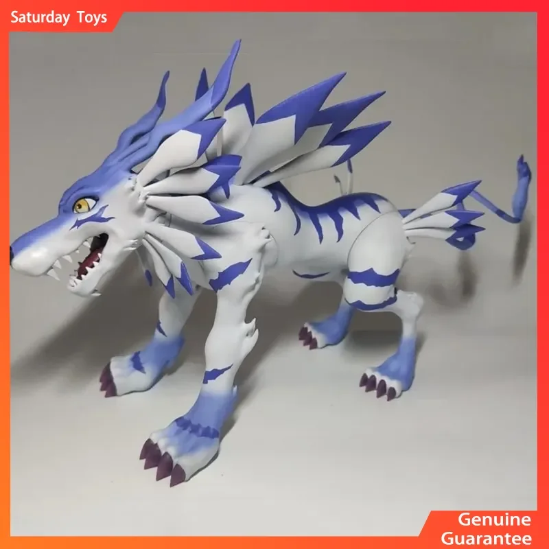 

Digimon Adventure Anime Cartoon Figure - Gabumon Garurumon Were Garurumon Metal Ornament Statue Model Toy Gift for Kids