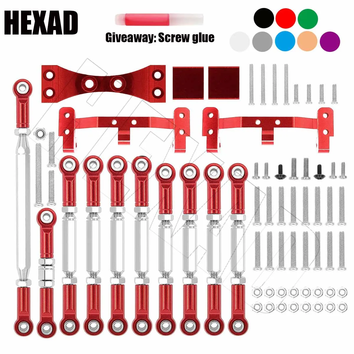 Servo Fixing Kit on Metal Servo Connecting Rod Tie Rod Fixing Bridge for 1/16 WPL C14 C24 MN D90 D91 MN99S RC Car Upgrade Parts