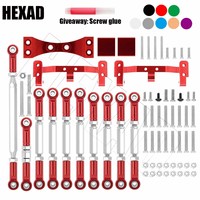 Servo Fixing Kit on Metal Servo Connecting Rod Tie Rod Fixing Bridge for 1/16 WPL C14 C24 MN D90 D91 MN99S RC Car Upgrade Parts