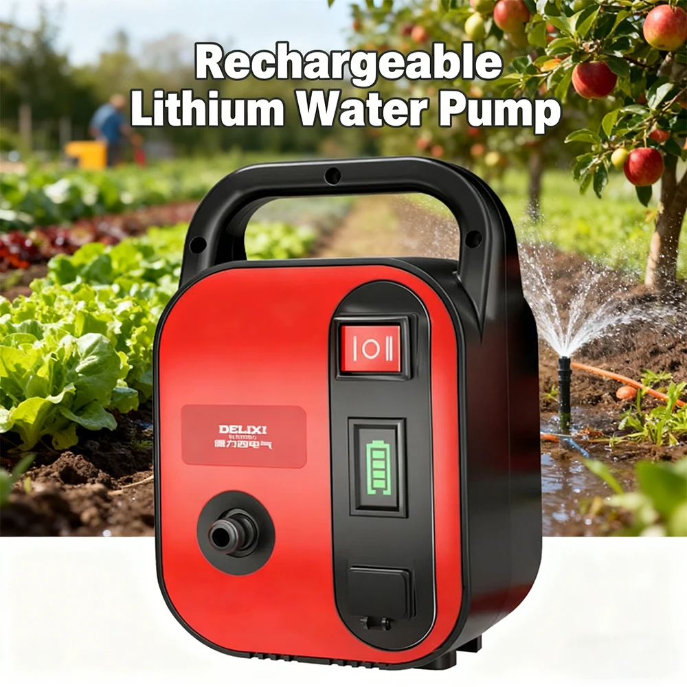 Electric Sump Pump Rechargeable Lithium Water Pump 12V Rural Vegetable Field Watering Pump Agricultural Garden Irrigation Pump