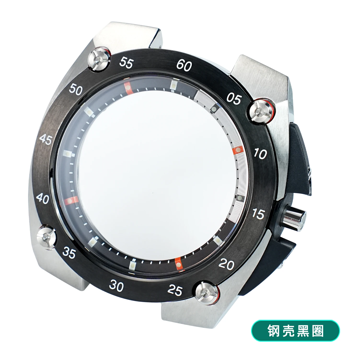 Accesorios de modificación de caja DIY para reloj SEIKO, modificación de caja de acero inoxidable, anillo de escala negra, accesorios de reloj para hombre