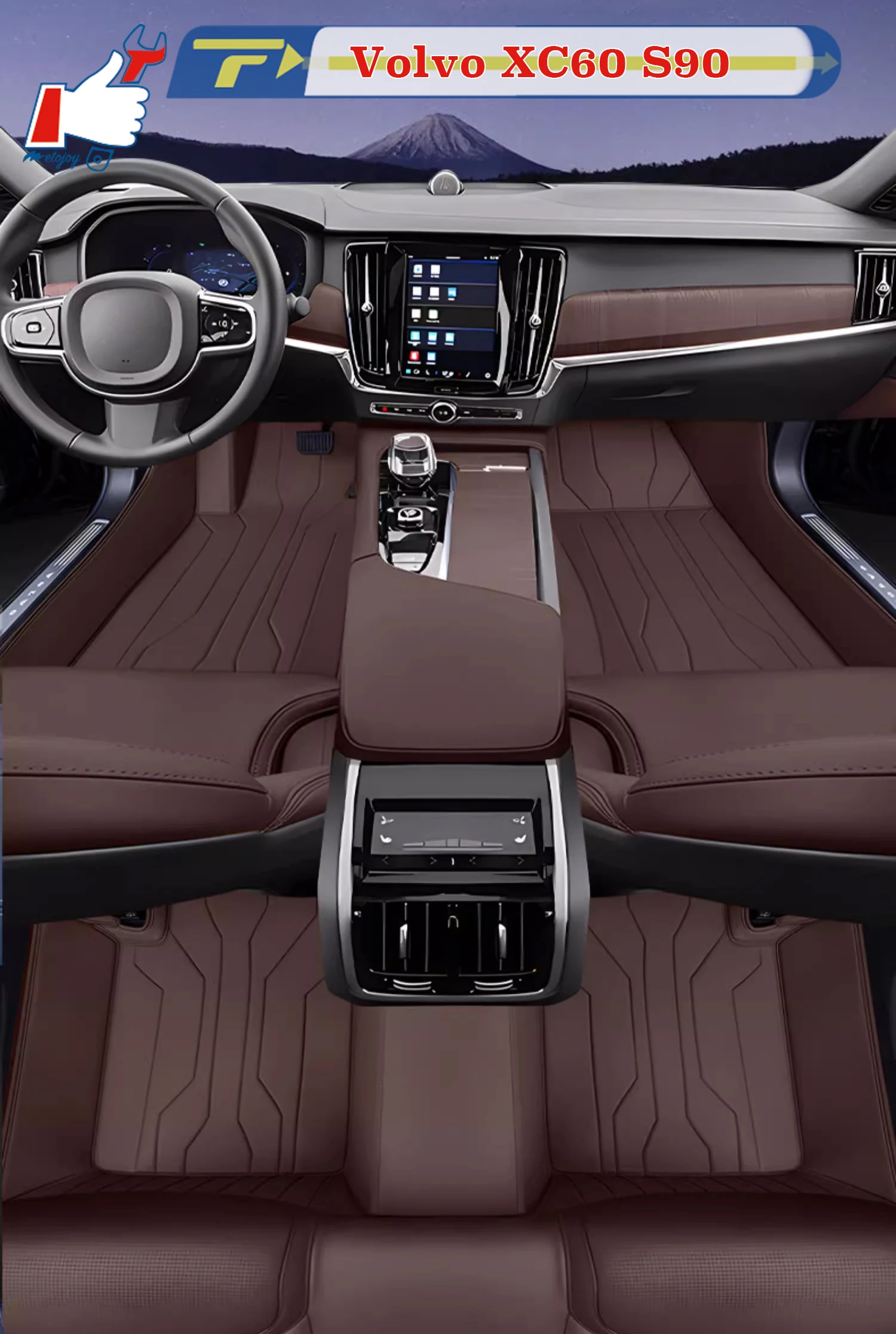 

Left-hand Drive Car Floor Mat For Volvo XC60 S90 Full-Surround Foot Mat Mat Floor Liner Floor Carpet Water-proof Mat