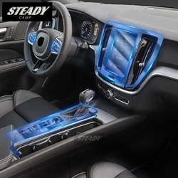 For Volvo XC60 2018-2022 2023 Car Interior Center Console Transparent TPU Protective Film Anti-scratch Repair Accessories Refit