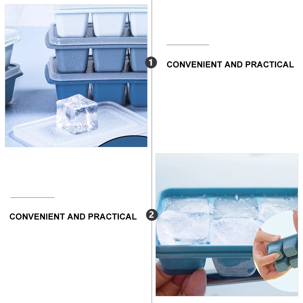 

4PCS Ice Cube Mold Plastic Household Lattice Grid Container Model Tray Ice Maker Pudding Jelly Tool