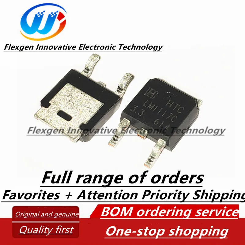 (10 pieces) LM1117RS-3.3 LM1117 package TO-252 voltage regulator IC chip