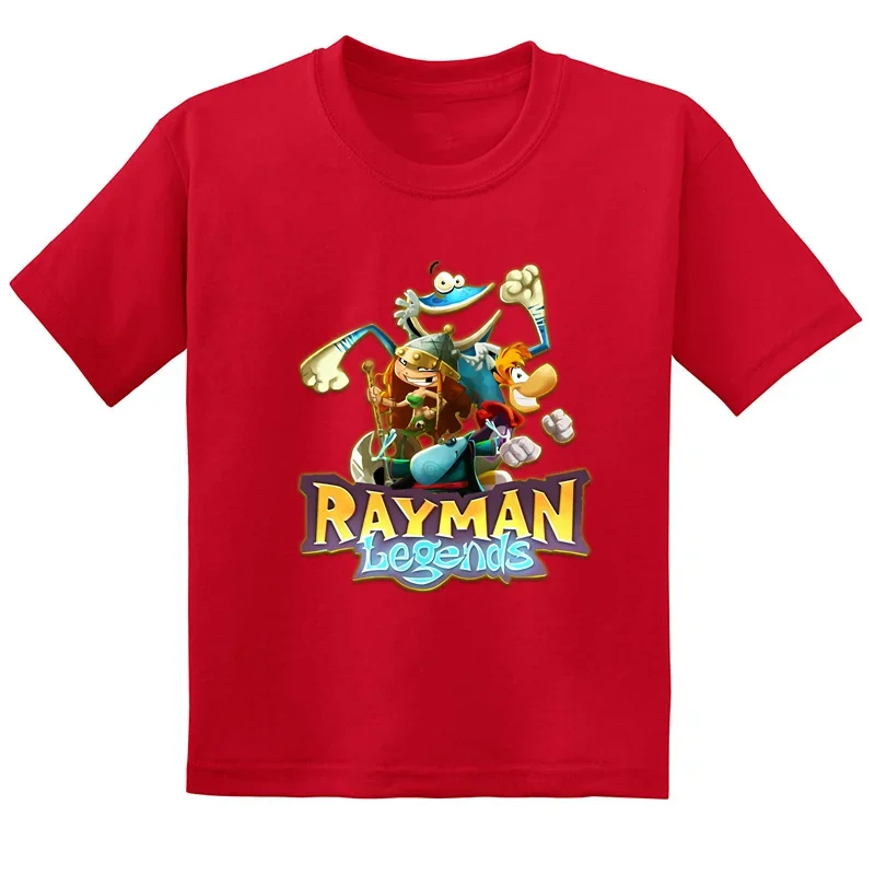 رائجة البيع Rayman Legends مغامرات طباعة مضحك الاطفال تي شيرت طفل الفتيان الفتيات ملابس الصيف الأطفال القطن قصير الأكمام تي شيرت #4