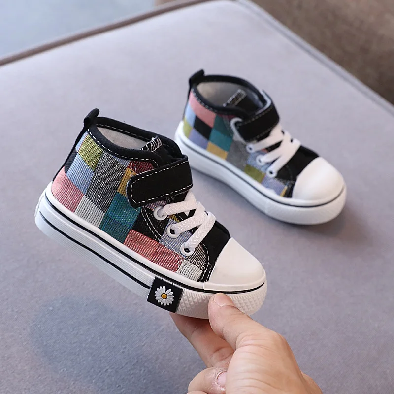 Children Boys Girls Canvas Shoes New Children British Style Non-slip Board Shoes Kids Boys Girls Casual running sports shoes