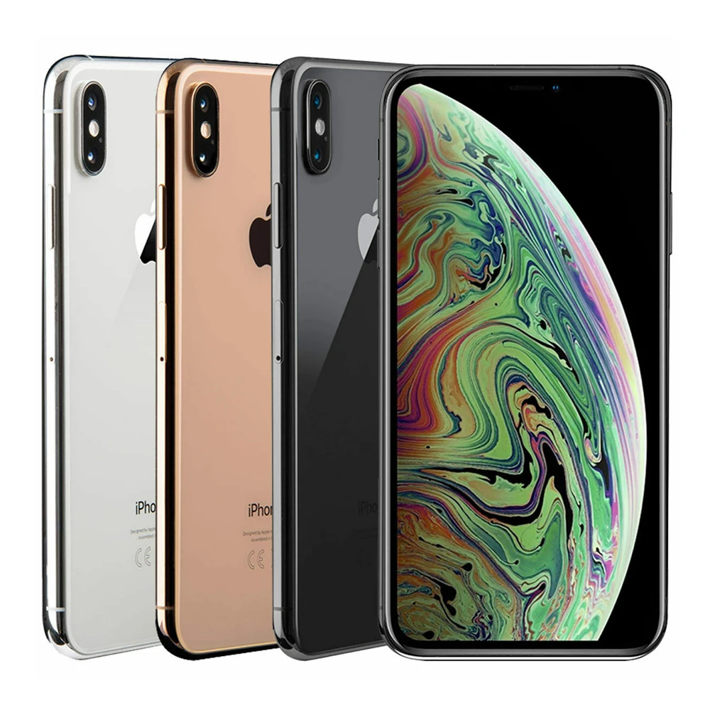 Original Apple iPhone XS Max 4G LTE Mobile Cell Phone 6.5" RAM 4GB ROM 64GB/256GB NFC A12 Bionic IOS Unlocked SmartPhone