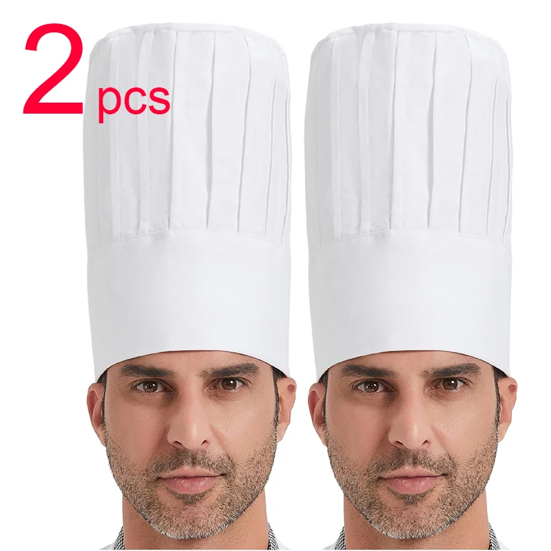 Profession Cook Hats Stretchy Adjustable Food service Kitchen Work Cap Hotel Restaurant Cooking Cap for Canteen Bakery Household