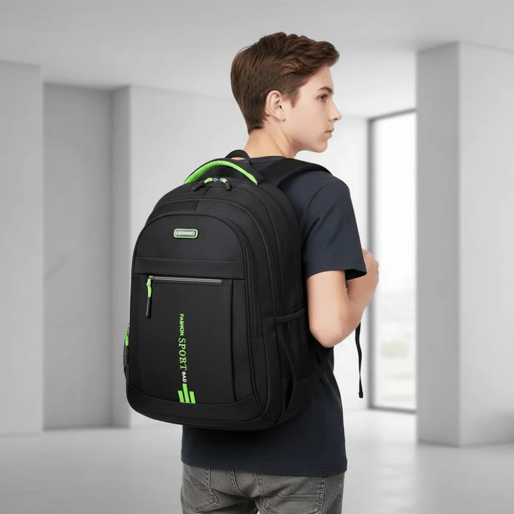 

Oxford Cloth Students Daypack Scratch Prevention Contrast Color Large Capacity School Bag Polyester Anti-splash Water
