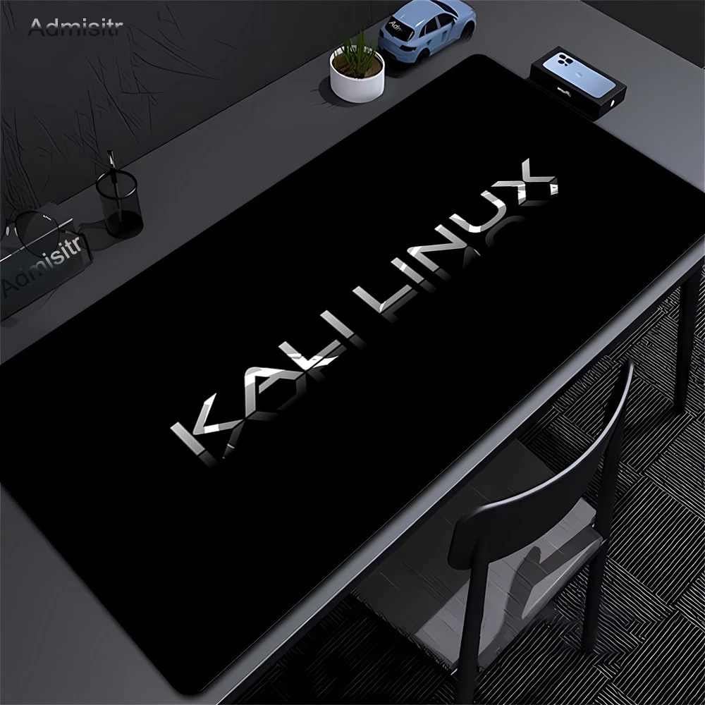 

90x40 Black Large Mousepad Kali Linux Logo Gaming Accessories Mouse Pad Carpet Non-Slip Laptop Notebook Mousepad Office Deskmat