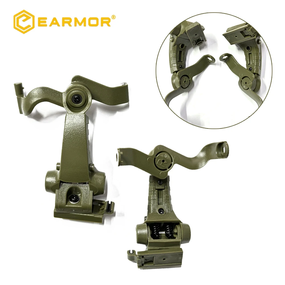 

EARMOR M16C Headset Swing Bracket 360°Rotation Ops-Core Helmet ARC Rails Adapter for MOD3 / MOD4 Series M32 / M31 / M32H / M31H