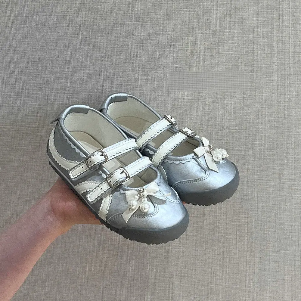 Children's leisure moral training shoes 2026 summer new style children's shoes French ballet style Mary Jane shoes flat bottomed