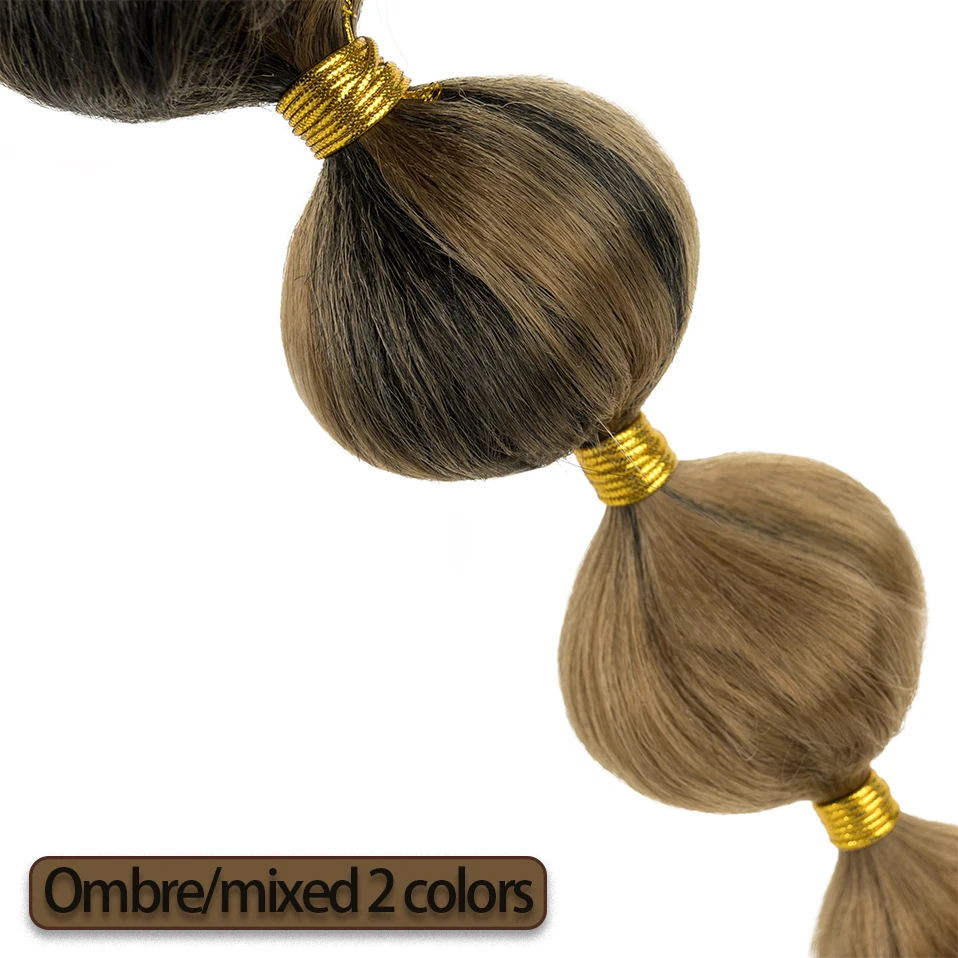 My-Lady-extensiones de cola de caballo sintética, pelo de burbujas, 120g, pelo largo y liso, banda de goma envolvente, pelo falso, 34"