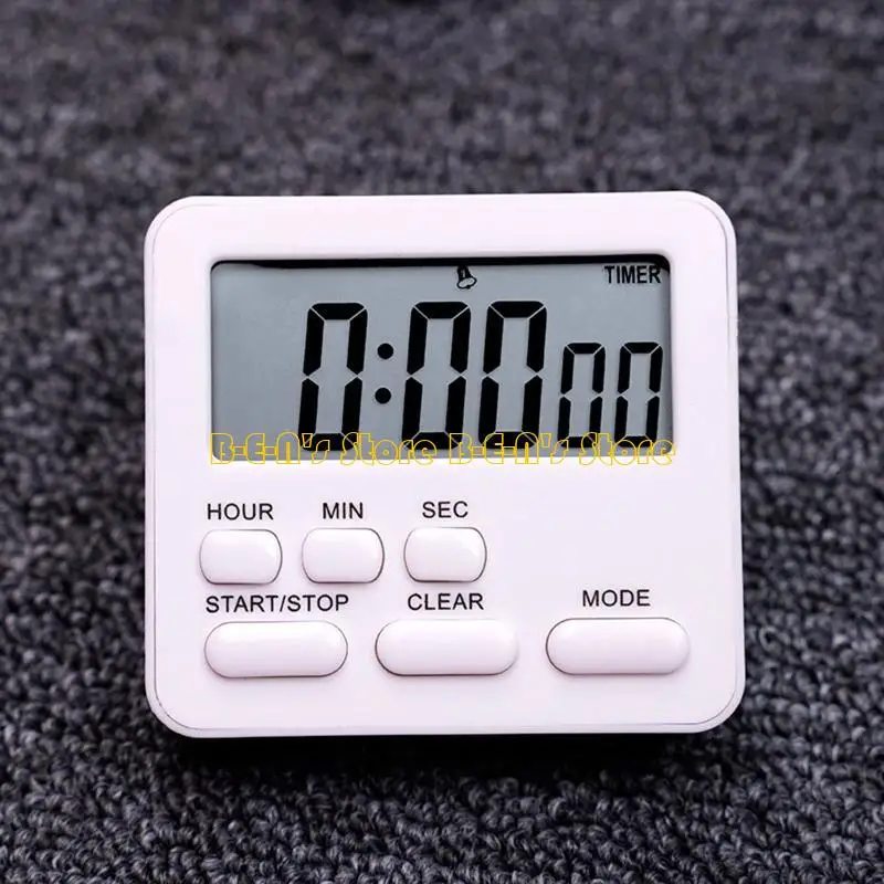 Y1AD Large Display LCD Digital Kitchen Timer Countdown Up Alarm Clock 24 Hours Magnet
