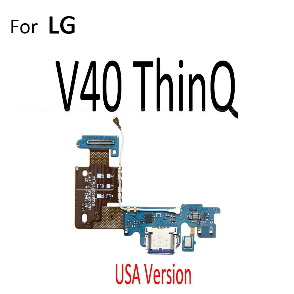 Power Charger Dock USB Charging Port Plug Board With Mic Flex Cable For LG V30 V30S Plus V35 V40 V50 V50S V60 ThinQ 5G