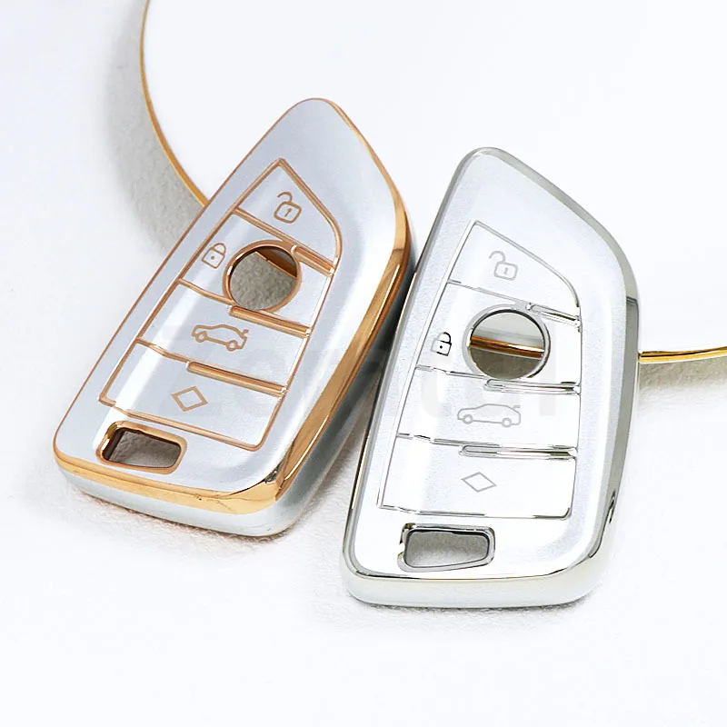 4 Buttons TPU Auto Shell Fob Car Remote Key Case Cover For BMW 1 3 5 6 7 Series G20 G30 G11 F15 F16 G01 G02 F48 X1 X3 X5 X6 X7