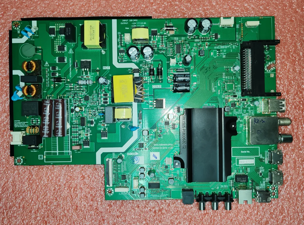 

5800-A9M46N-0P00 Physical photo of the three in one LED TV motherboard