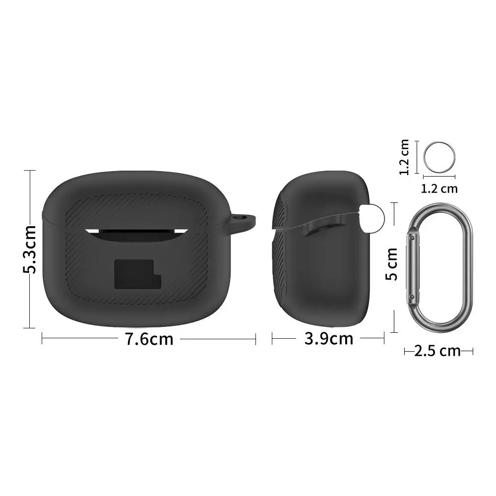 المضادة للسقوط حقيبة سماعة الاذن مع حلقة تسلق الغبار سماعات الأذن غطاء المضادة للخدش للصدمات شحن صندوق شل ل JBL Tune Buds 2