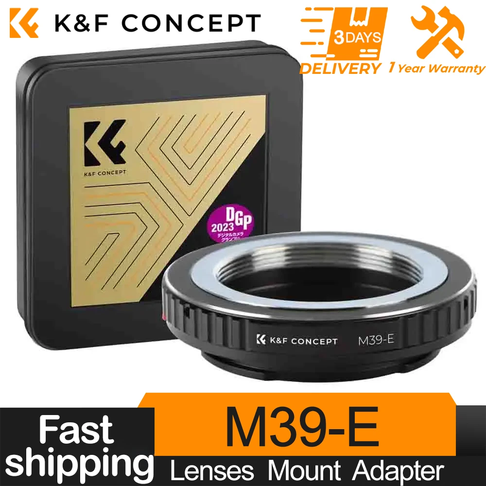 K & F Concept Lens Adapter for M39 Lenses to Sony E Camera Mount for Sony E α3000 α3500 α5000 α5100 α6000 m α6100 α6300 α6400