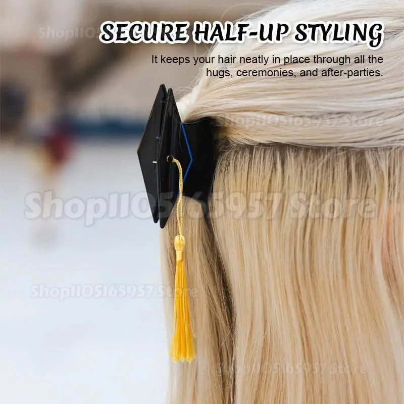 

Graduation Cap Hair Claw Mini Tassel Hair Clip Graduation Party Hair Accessories for Women Girls