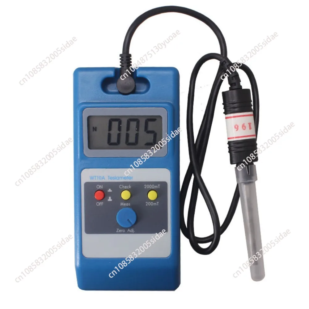 Gaussmeter Tesla meter WT10A WT-10A the fluxmeter surface magnetic field tester with Ns function + Metal probe