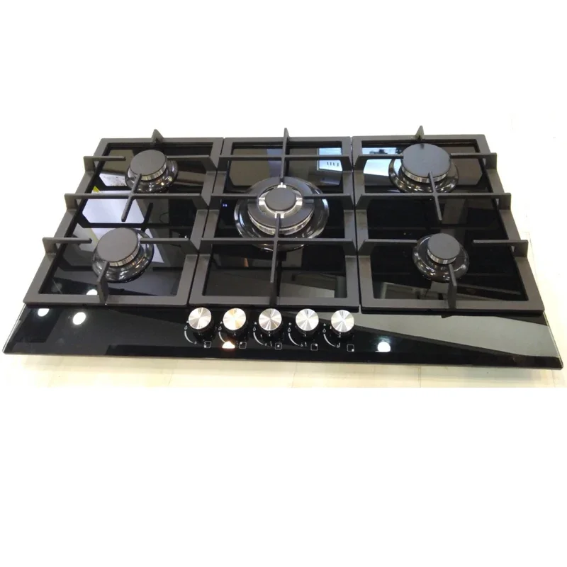 House Stove Built-in Fierce Fire Cooker With Oven 5 Burner 87CM Stir Frying Cooktop European Style 5 Eyes Gas Stoves For Home