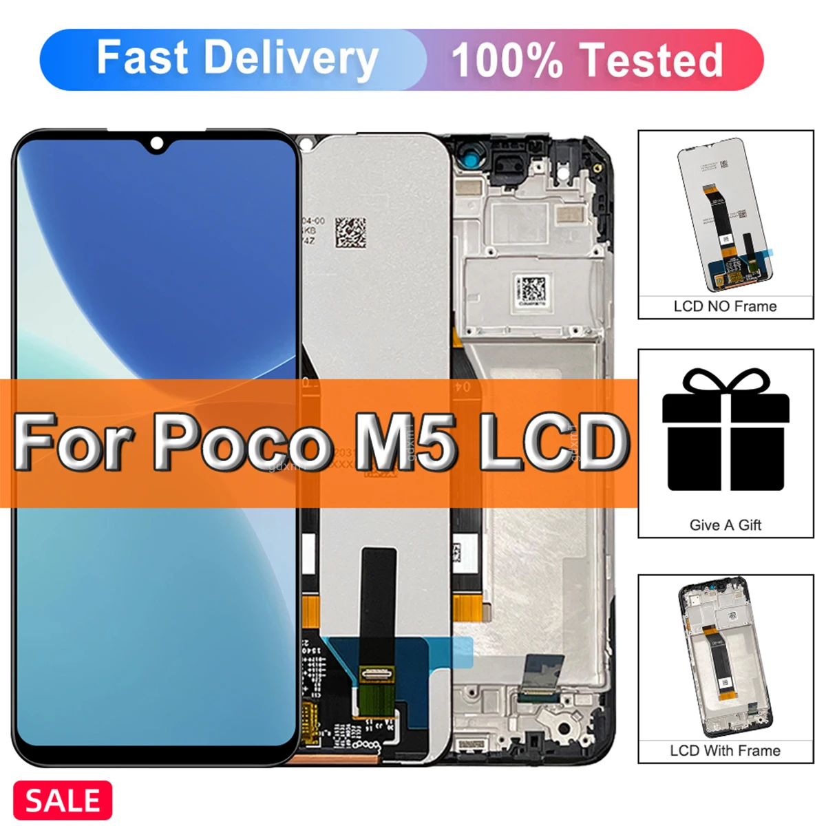 M5 Screen For Xiaomi POCO M5 LCD Display Touch Screen Panel Digitizer For PocoM5 22071219CG Panel Replacement Parts
