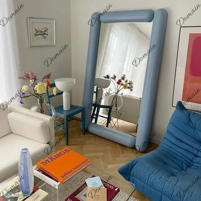 XX Nordic Art Home Wall Hanging Square Full-length Mirror Clothing Store Studio Fitting Mirror Large Floor-to-ceiling Mirror