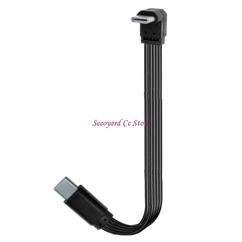 N3UC Type C Flat Flexible Cable 45W Fast Charging 480Mbps Data Transfer for Drones Tablets Gaming
