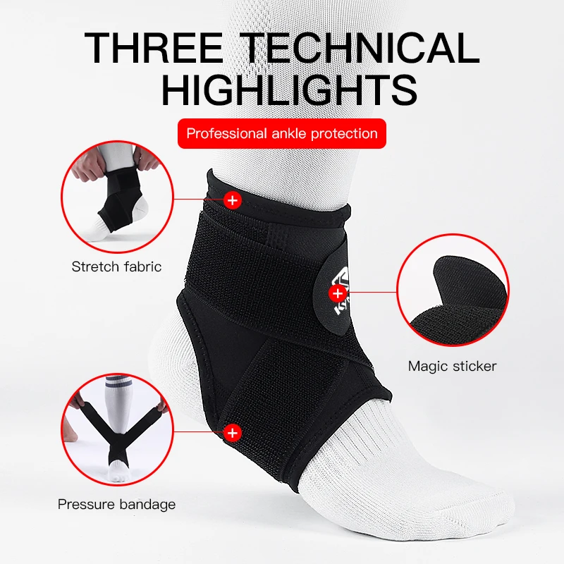 1Pcs Adjustable Compression Ankle Braces Support, Strong Ankle Sports Protection, Stabilize Ligaments-Eases Swelling Sprained