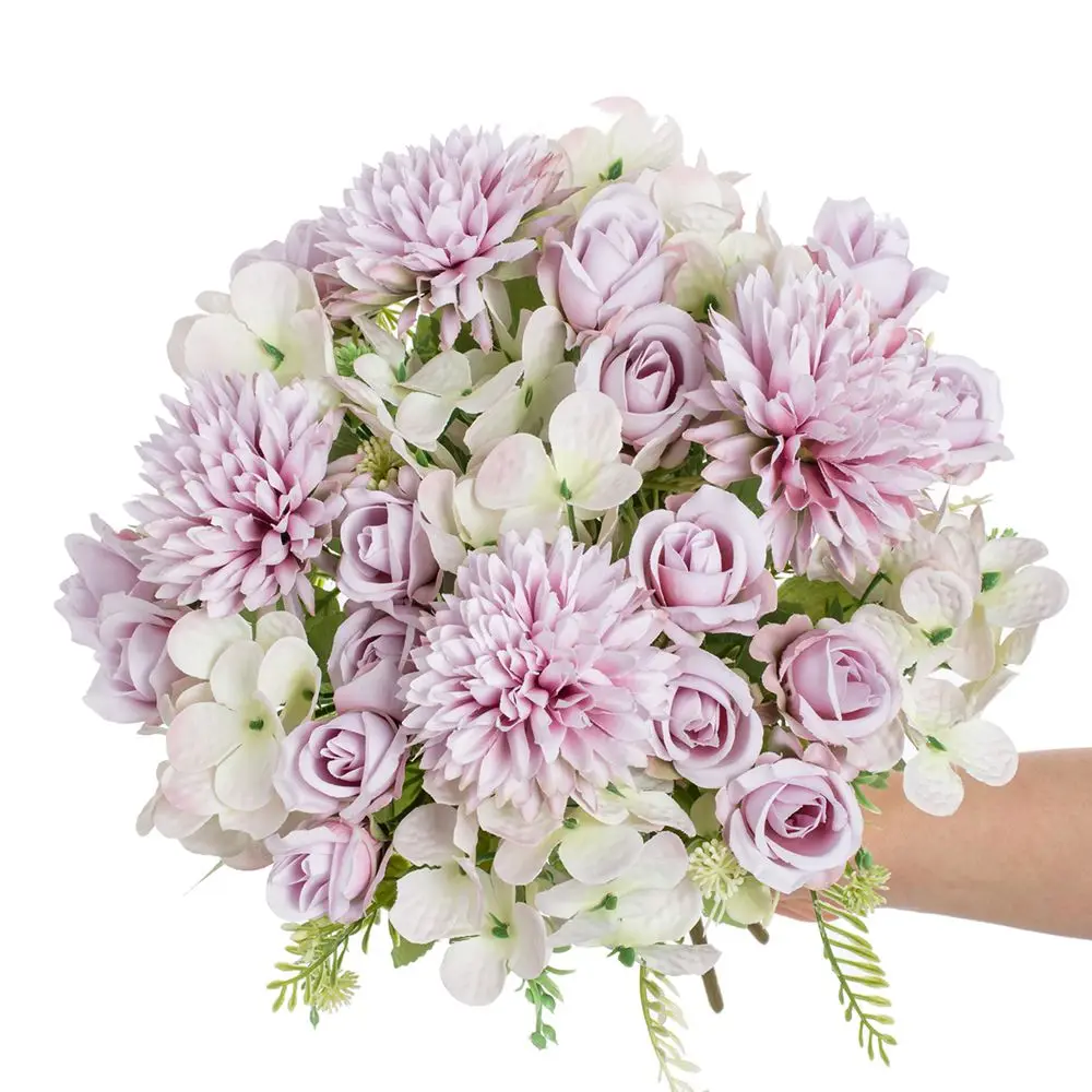 Künstliche Blume Seidenrose Heimvase Tisch-Bonsai Festival Party Outdoor Garten Hochzeit Brautstrauß DIY Geschenkbox Dekoration – Detail 5