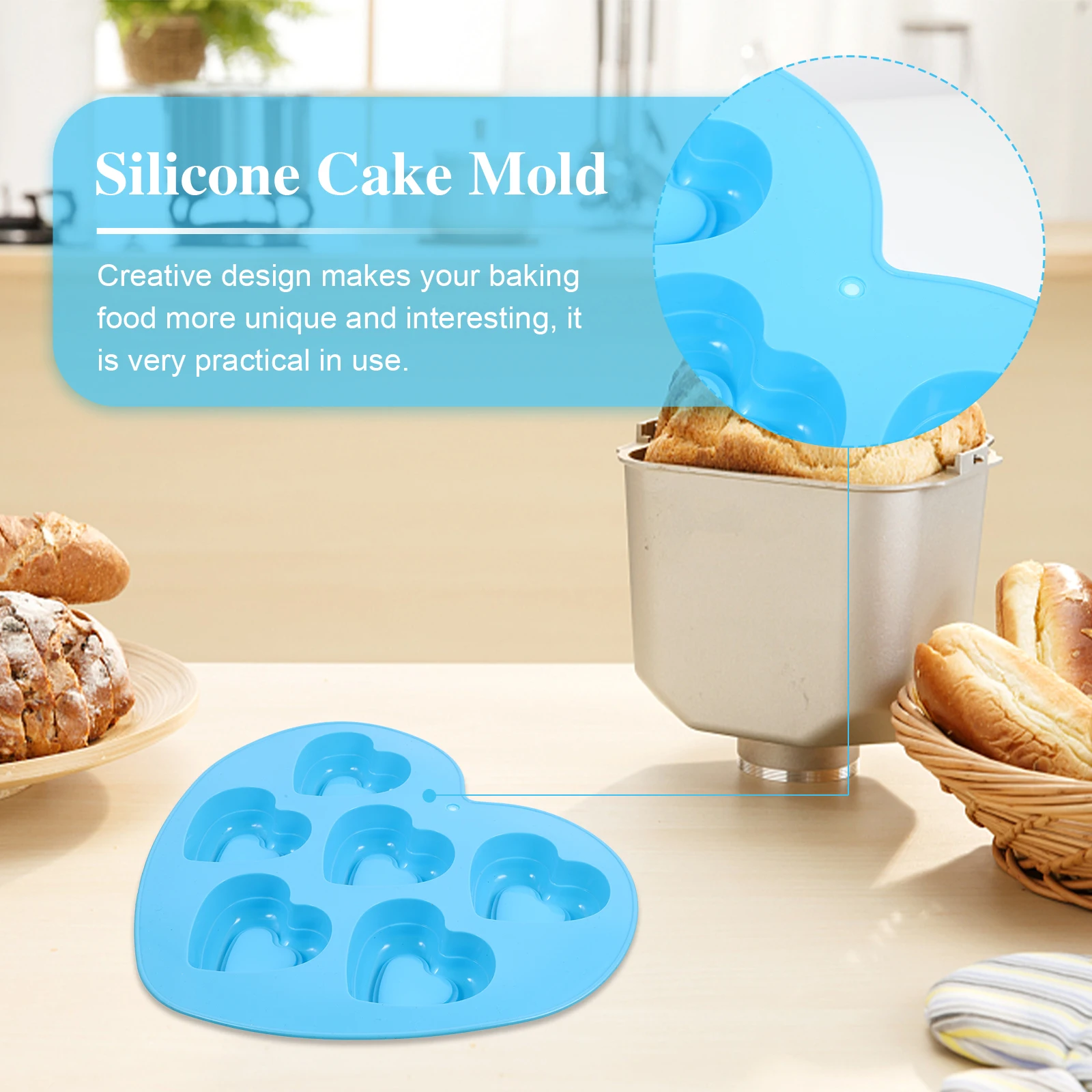 

Love Silicone Mold Cake Baking DIY Home Making Chocolate Silica Gel Fondant Dad