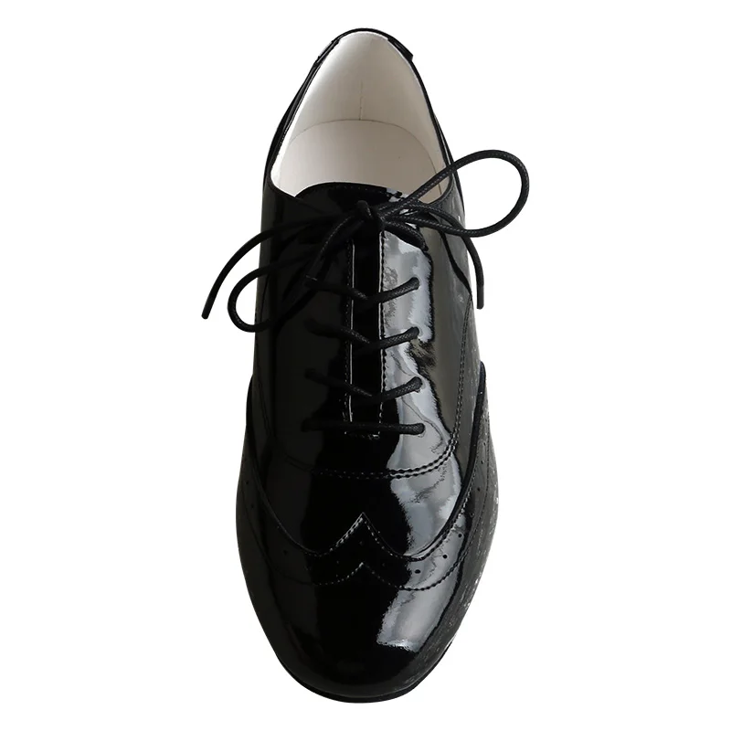 Venus Lure Customized Black and White Dance Shoes Men Shiny Leather Suede Soft Sole 2CM Heel