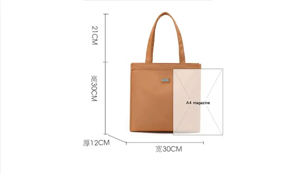 Vip Handbag Waterproof Nylon Fabric File Bag Vertical Square Tote Bag Business Leisure Work Commuter Single Shoulder Bag