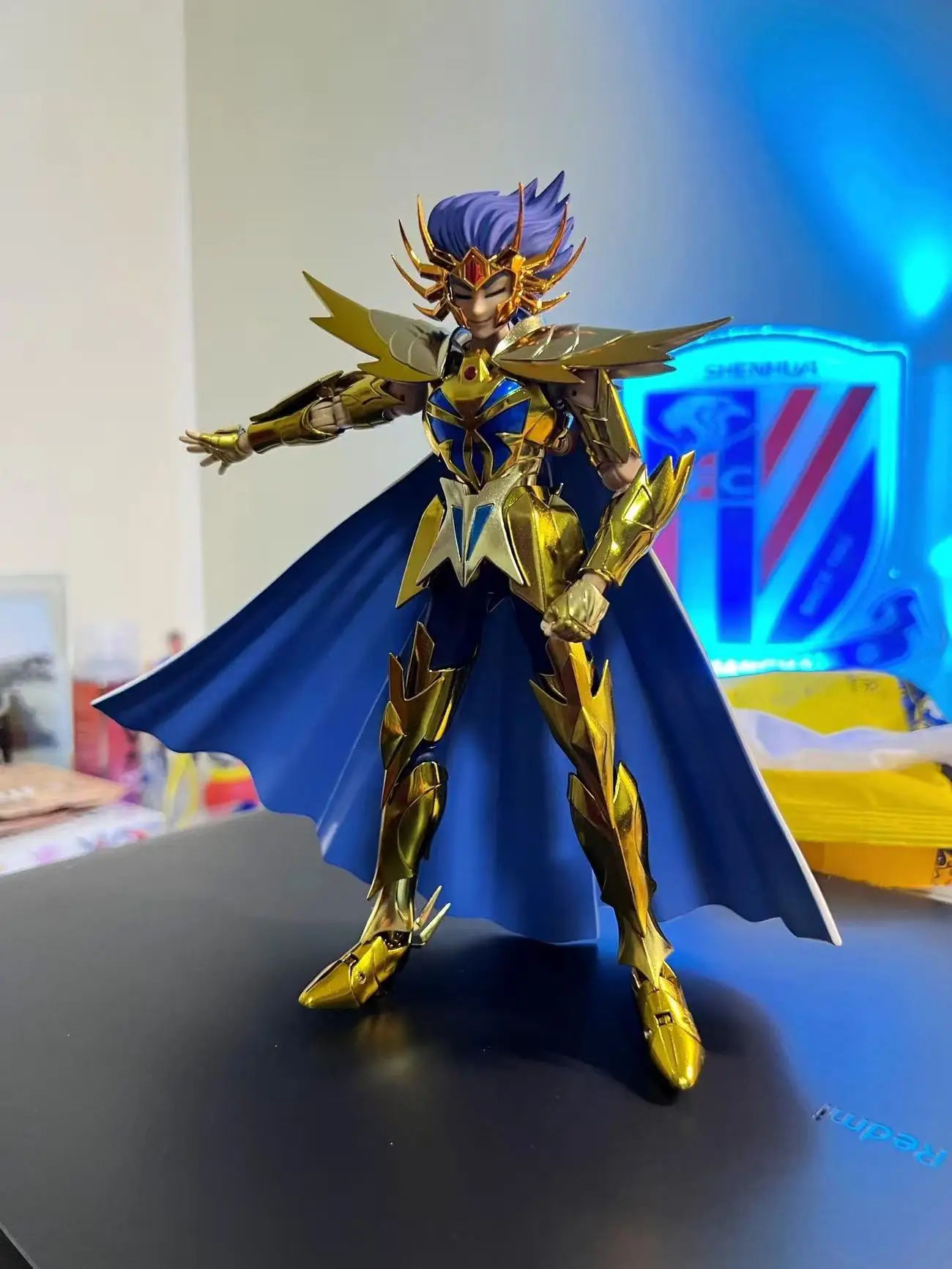 Nuevo Metal Club/MC modelo Saint Seiya Myth Cloth EX Cancer 24K oro Caballeros del Zodíaco Anime figuras de acción de juguete regalos en stock